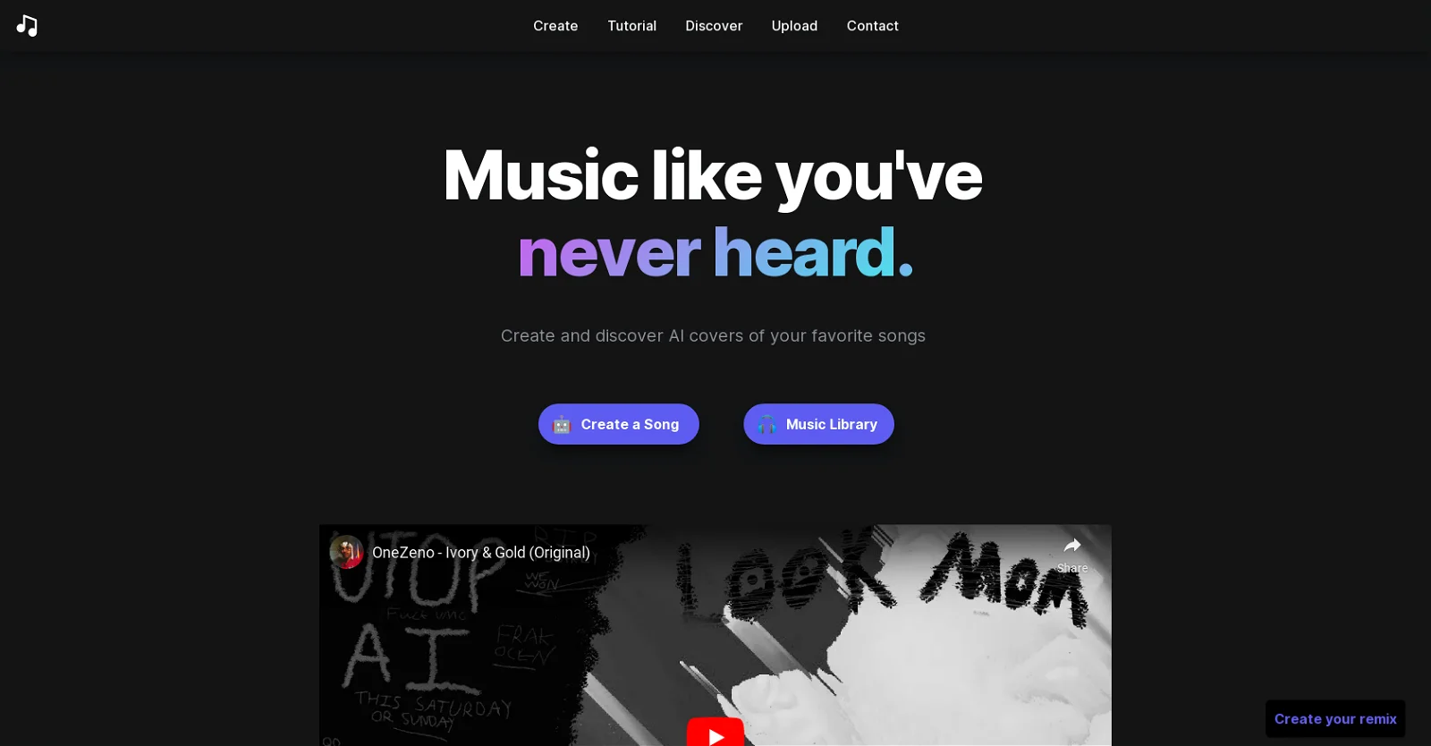 Musicfy AI Website 